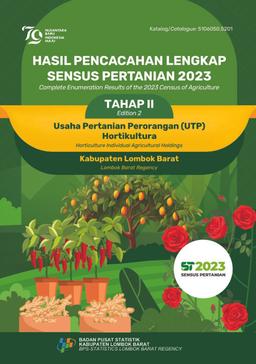 Complete Enumeration Results Of The 2023 Census Of Agriculture - Edition 2 Horticulture Individual Agricultural Holdings Lombok Barat Regency